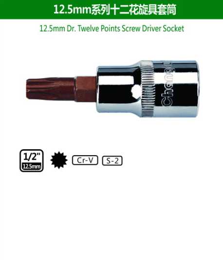 12.5mm Dr.Twelve Points Screw Driver Socket