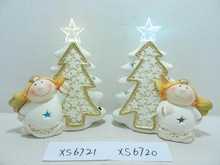 Hot selling ceramic white angel with tree