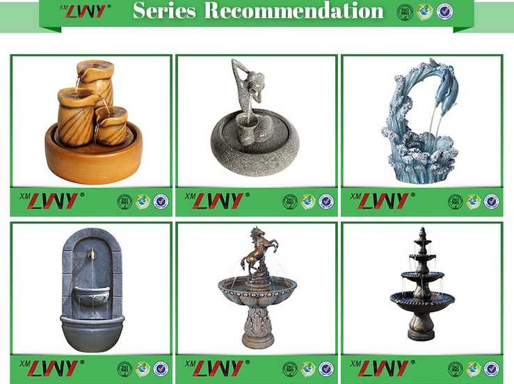 Artistic countryside design patio decoration resin angel water fountain outdoor