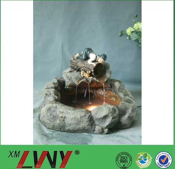New design outdoor decoration countryside resin pool fountain