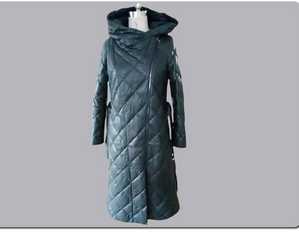 Outdoor Ladies fashion long lamb leather down jacket 