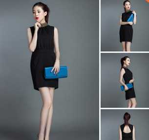Fur dress sleeveless slim women guangzhou garment factory 