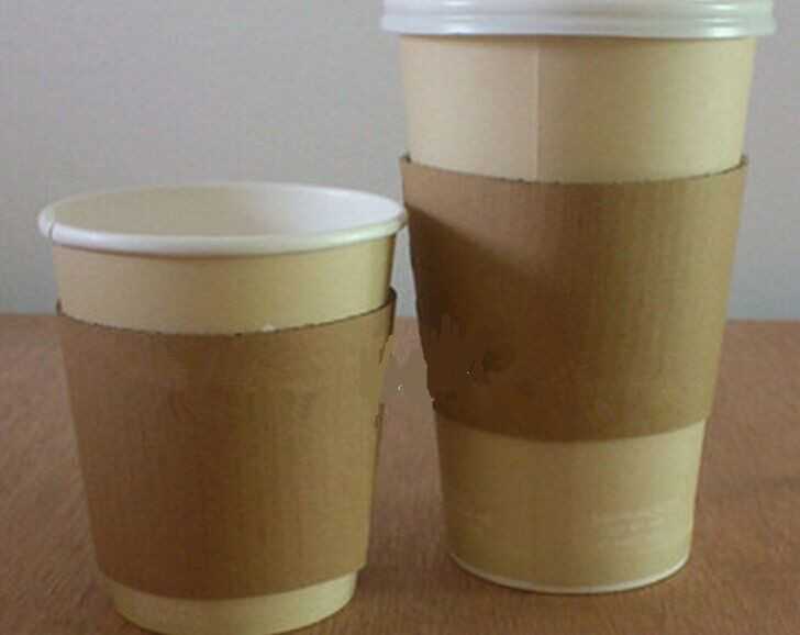 Custom logo printed disposable coffee cup paper sleeve