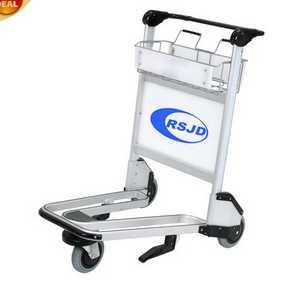 Without brake hand pull stainless steel airport trolley