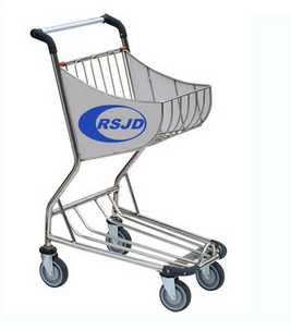 4 wheels airside airport shopping trolley