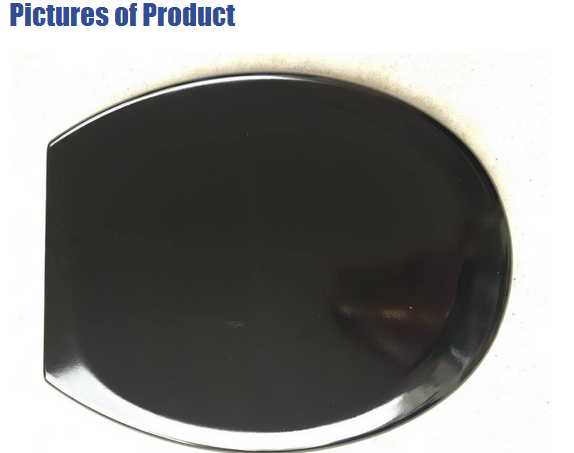 Black duroplast toilet seat cover in popular universal round shape