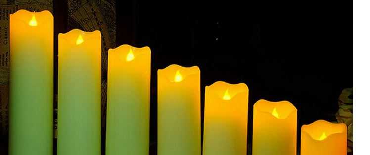 Handmade flameless moving wick led candles with remote