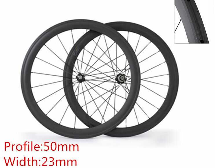 Carbon road bicycle wheels 700c full carbon road bike wheelset 50mm Tubular carbon wheels