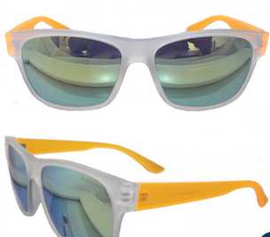 Clear wayfarer eyewear mirror lens sunglasses
