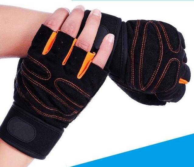 Half finger gym fitness wrister weightlifting gloves sports cycling gloves for men 