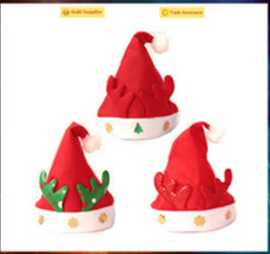 New arrival hot sale cheap santa hat plush christmas hat