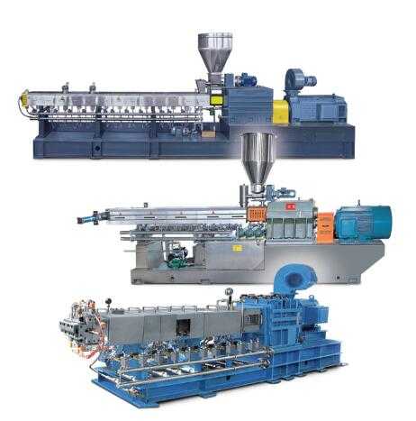Parallel co-rotating twin screw extruder