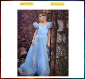 2016New arrival cosplay fancy dress kids tutu dresses birthday party cinderella dresses