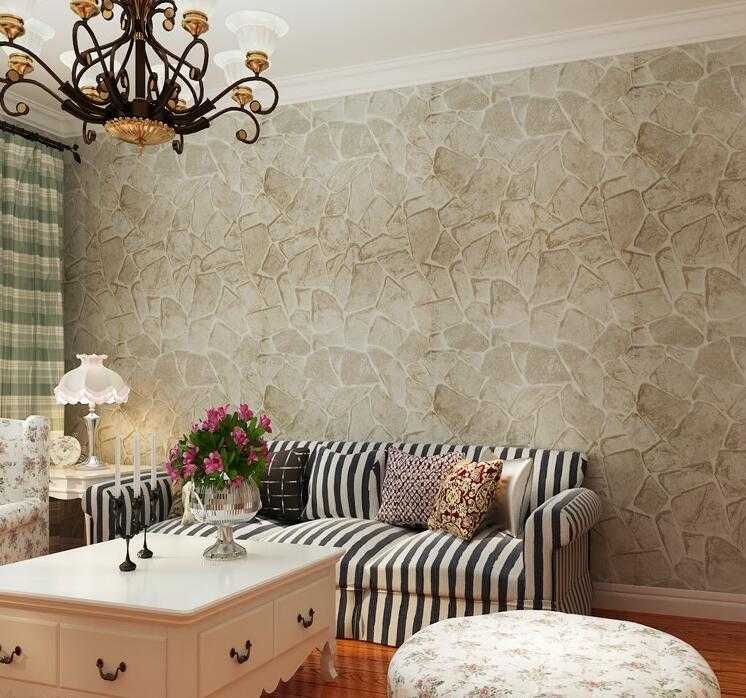 Nature rustic style vinyl marble wallpaper 