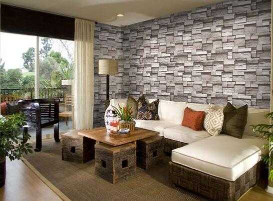 Brick effect design wall paper 3d