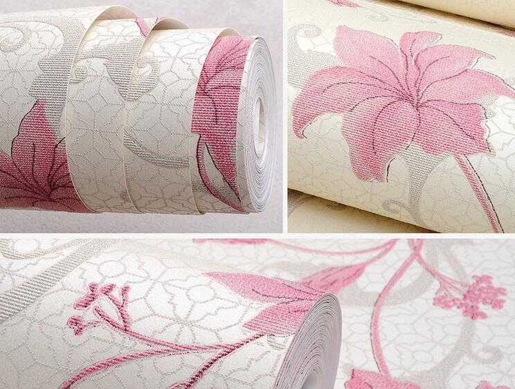 The latest flower design chinese wall decor wall paper