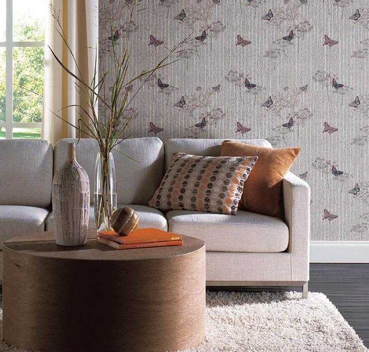 Flower high classis waterproof PVC mural home decor wall paper for restaurant decoration