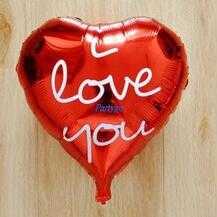 I Love YOU Heart Shape Foil Balloon For Valentines Day 18inch 
