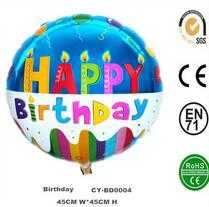 18" Round Shaped Happy Birthday Foil Balloon,Birthday Party Decoraitons Foil Balloon 