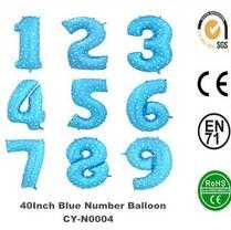 Wholesale 40 Blue Number Helium Inflatable Foil Balloon,Birthday Party Decoration Number Foil Balloon 