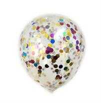 cheap beautiful clear transparent conffetti balloons 