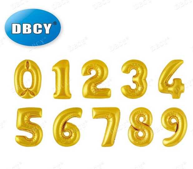 DBCY 16 inch Number Balloons For Decoration 