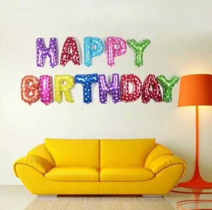 colorful HAPPY BIRTHDAY letter sets 
