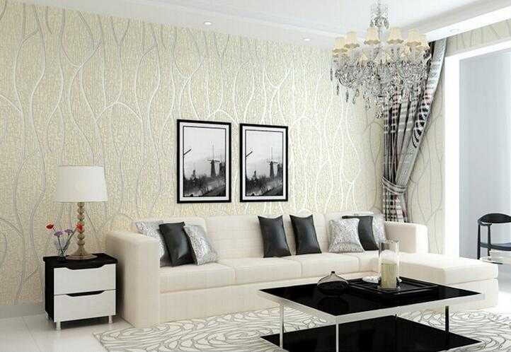 Modern simple stripe design wallpaper non-woven wallpaper tv background wallpaper 3d wall paper
