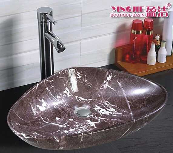 Anomalous sanitary ware artistic leaf shape wash basin for hotel 