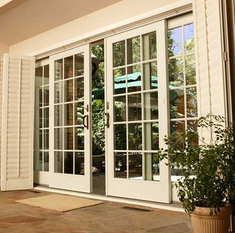 French style double panel aluminum sliding window