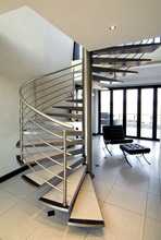 Diy round stainless steel wooden staircase made in China