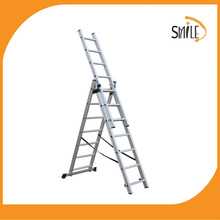 4 m Extension aluminum ladder with GS certificate triple profile
