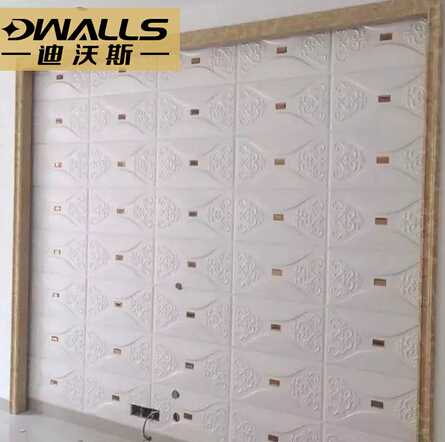 Eco-friendly Fire-resistant 3D leather wall panel for pretty home deco