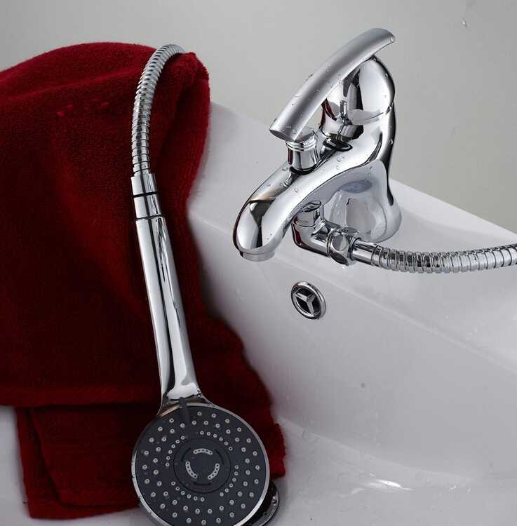chrome finished bathtub mounted tap 