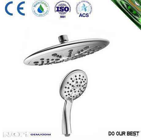 chromed ABS body and face Top Shower and hand shower in different styles with CE CCC certificates
