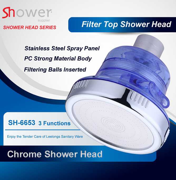Health care SPA negative ion filter chlorine high pressure top shower head 