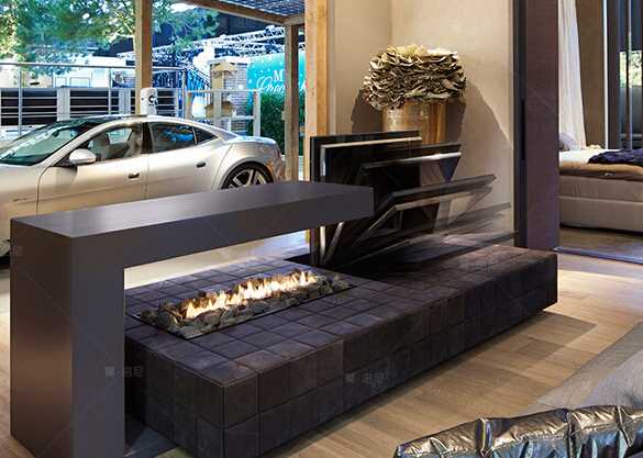 800X250X235mm intelligent ethanol fireplaces china 