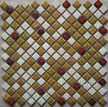 waterproof luminous gold and white ceramic mosaic tile 