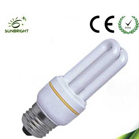Mini light 2u energy saver lamp T3 3-11w with CE and RoHs 