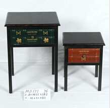 vintage side table with metal based 