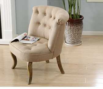 vintage europe style solid oak wood frame upholstery living room single sofa/tub sofa /lazy chair 