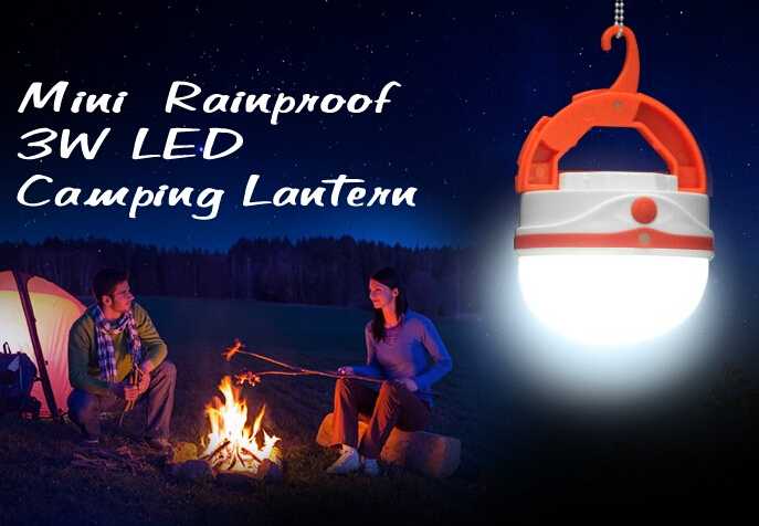 USB Rechargeable Silicone Emergency Night Light LED Lantern with Carabiner 
