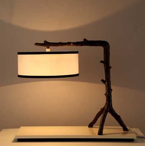 Vintage branch table lamp for led Antique steel table light 