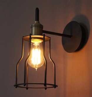 7.11-10 Iron Wire Cage Wall Light lamp 