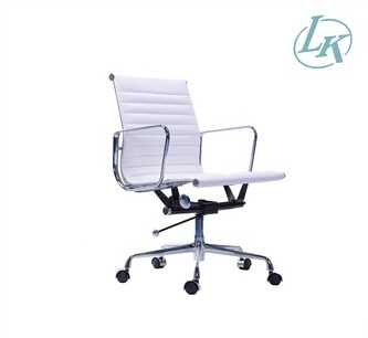 Modern swivel low back office chair aluminum armrest chair 