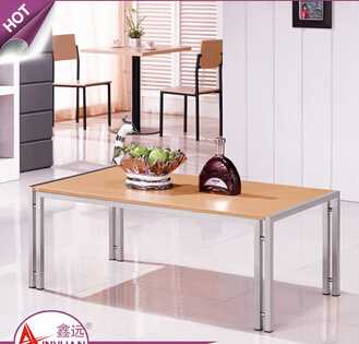Italian living room furniture low price stainless steel legs15mm mdf top modern coffee wood table 
