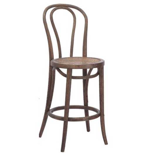 Top quality wood fabric seat design bar stool high back chair