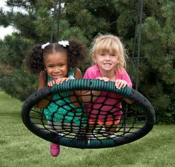 Carries Detachable Foldable Nest Swing Outdoor Spider Web Swing Children Net Round Swing