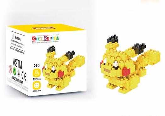 For Children Gift Pikachu Diamond Abs Plastic Building Toys Nano Block 