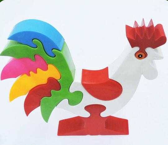 18*16*3cm Plastic Fish Toy 3D Puzzle DIY Toy 3D Animal Puzzle 